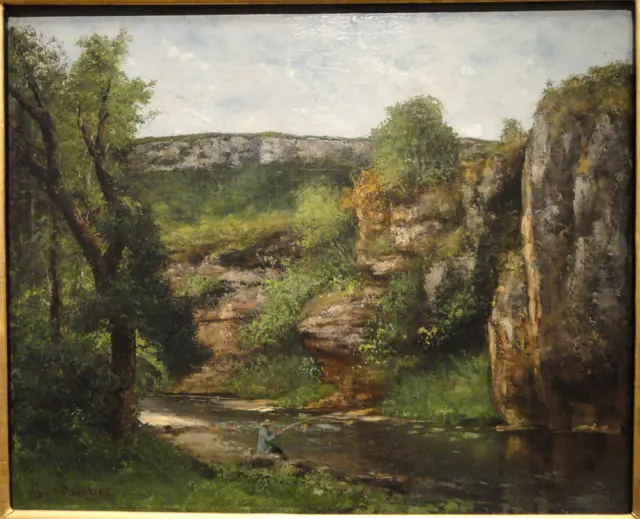 Пейзаж с рыбаком Гюставом Курбе, 1872 - Галерея искусств Коркоран - DSC01349