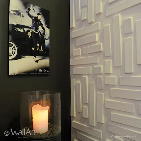Декоративная плитка WallArt 3D возвращает «кирпичики» в гостиную!