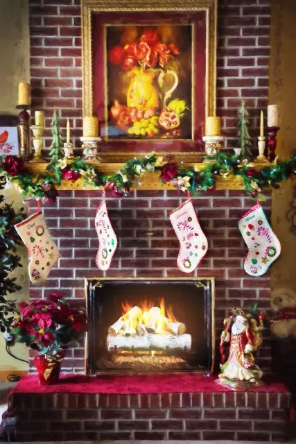 Рождественское украшение Fireplace