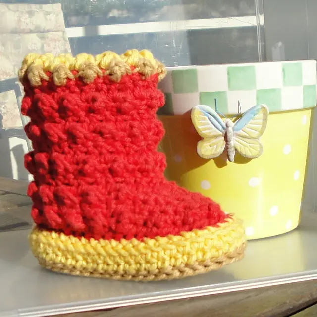 Raindrop Boots Crochet Pattern для детей