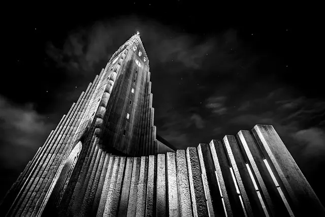 Hallgrimskirkja - Рейкьявик, Исландия - Архитектурная фотография