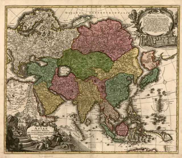 1724 На карте Азиатские острова Восток
