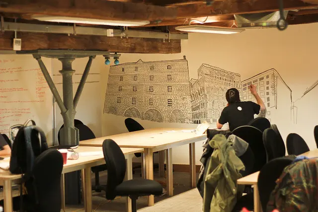 Проект фресок Graphic Design TechHub Manchester