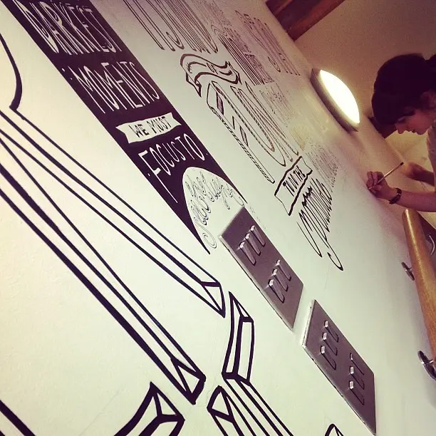 Проект фресок Graphic Design TechHub Manchester