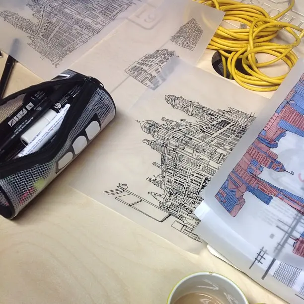 Проект фресок Graphic Design TechHub Manchester