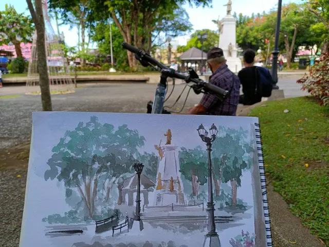 Plaza Rizal акварельная живопись