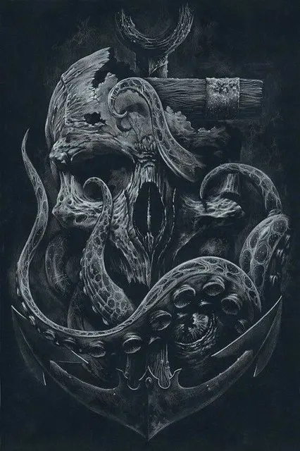 Дизайн татуировки осьминога #octopus #tattoos #art #octopustattoo