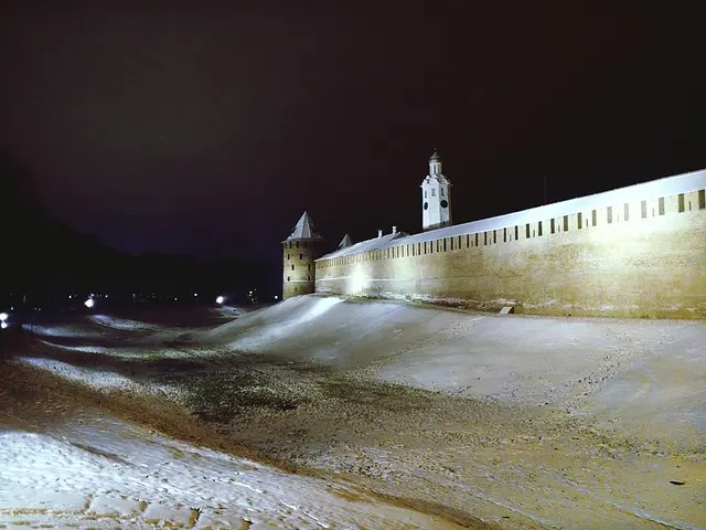 Крепость Architecture Building Exterior Travel Destinations No People City Night Illuminated Outdoors Sky at Новгородский Кремль