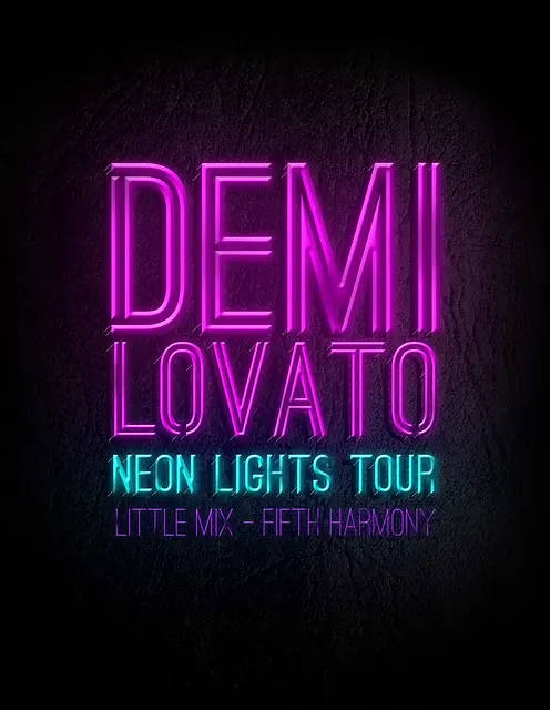 Neon Lights Tour - дизайн постеров