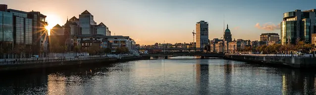 Cityscape на закате - Дублин, Ирландия - Городская пейзажная фотография