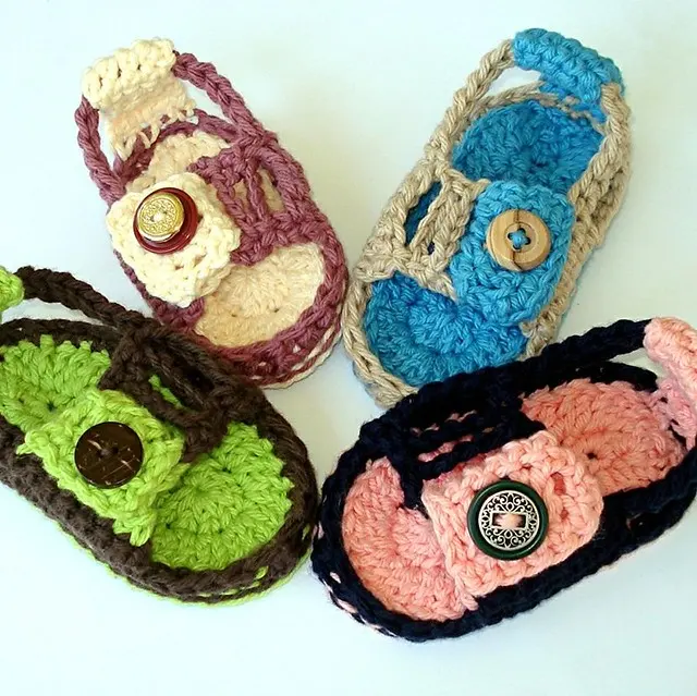 Детские сандалии Crochet Pattern