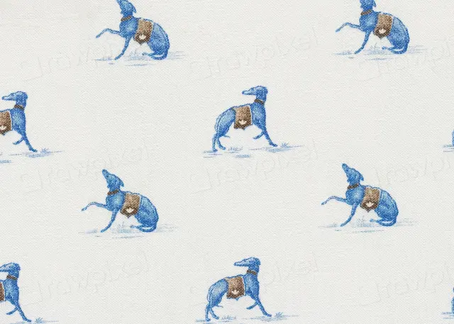 Голубая собачья модель.