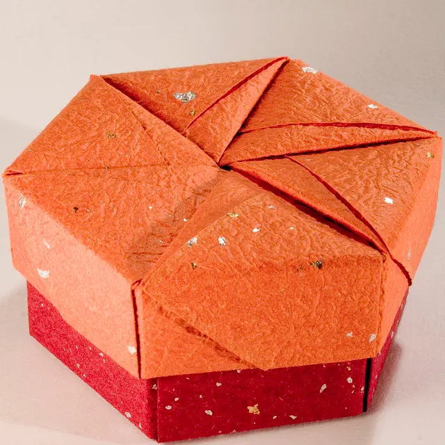 Декоративный шестиугольный подарочный ящик Origami с лидой: # 18