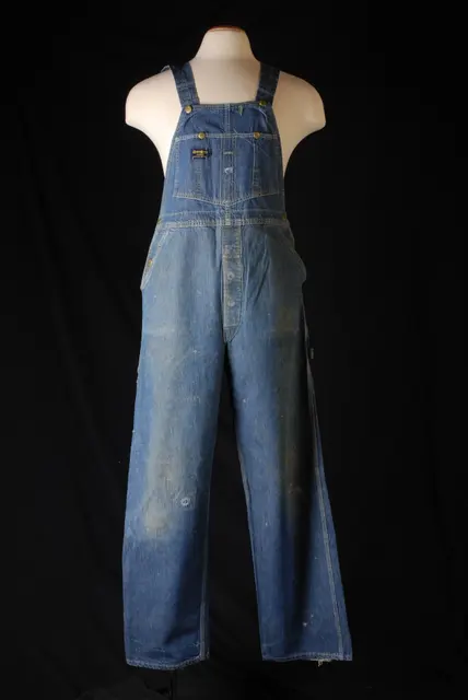 Blauwe denim tuinbroek, objectnr 73048