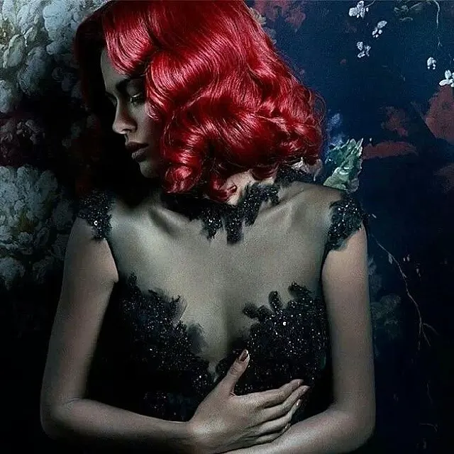 Glam Lace... #Fashion #Couture #Pinup #ModPinup #Beauty #Makeup #Cosmetics #Hair #RedHead #RedHair #Lace