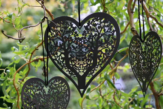 Свадебные украшения Grey Hanging Heart