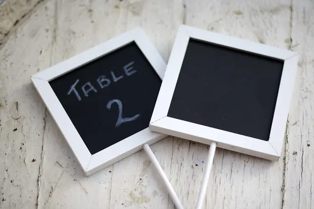 Свадебный столик Chalkboard