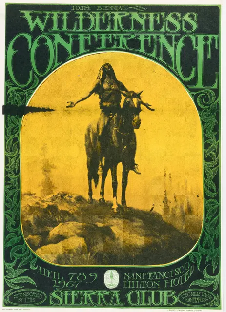 Sierra Club Wilderness Conference April 1967 Hilton Hotel San Francisco Poster Design by Mouse Studios (52885233414)