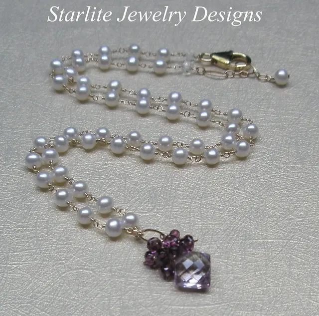 Starlite Jewelry Designs ~ Briolette Necklace ~ Jewelry Designer ~ Fashion Accessories