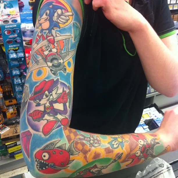 Sonic Tattoo Sleeve