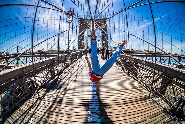 Fun on the Brooklyn Bridge . . .