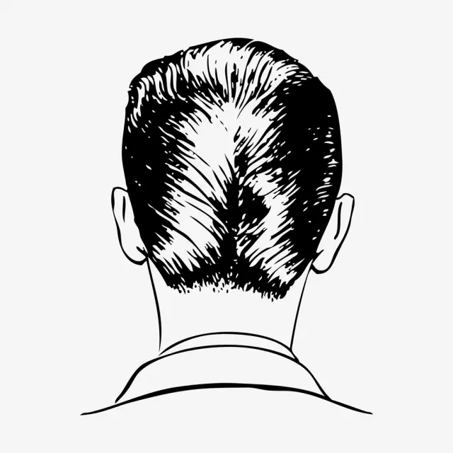 Мужская стрижка Ducktail, клипарт, прическа