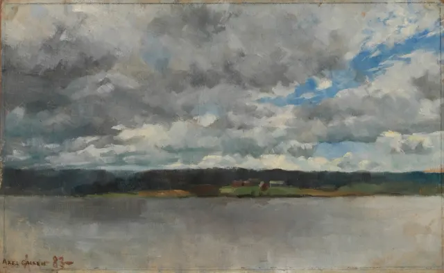 Пейзаж озера с дождевыми облаками (1883)